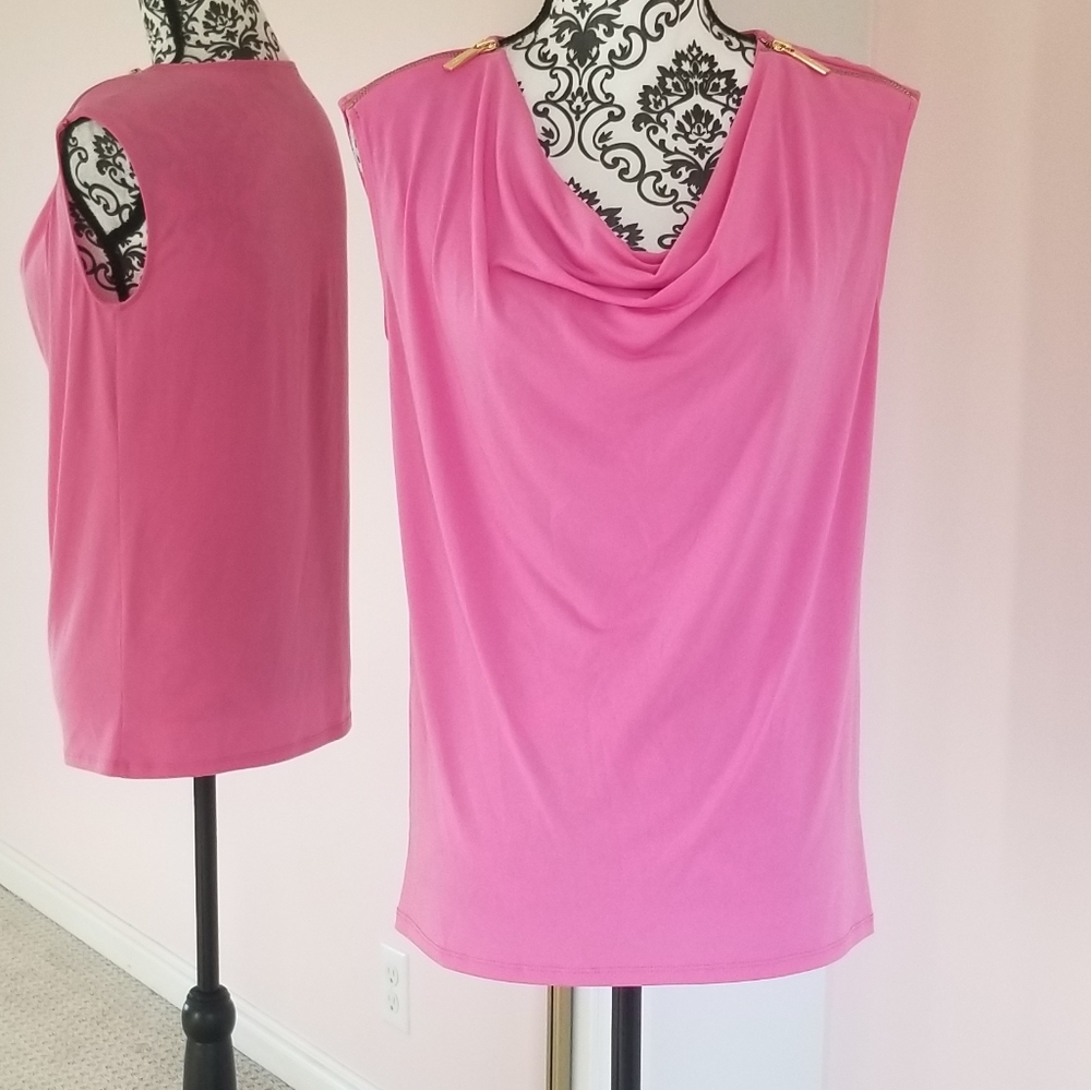 Michael Kors top blouse with zippers accent